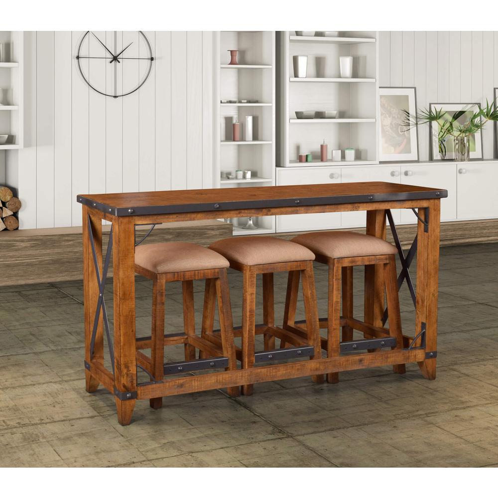 Rustic City 4 Piece Counter Dining Set. Picture 2