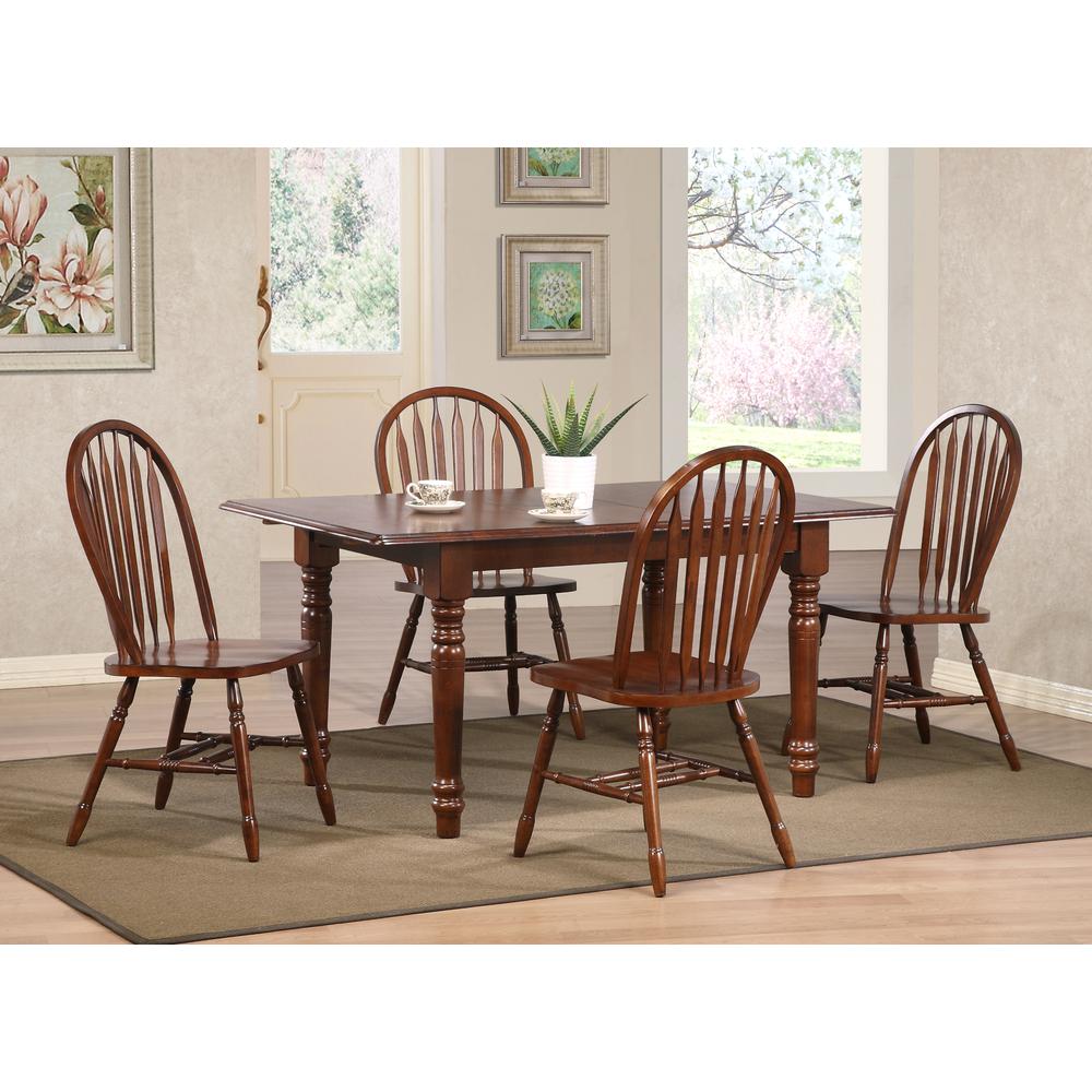 Andrews 5 Piece 60" Rectangular Extendable Dining Set. Picture 4