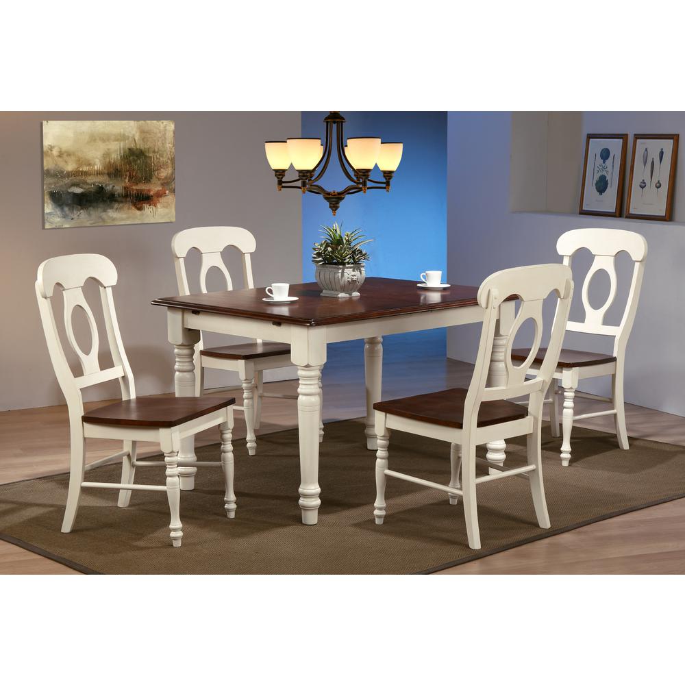 Andrews 5 Piece 60" Rectangular Extendable Dining Set. Picture 2