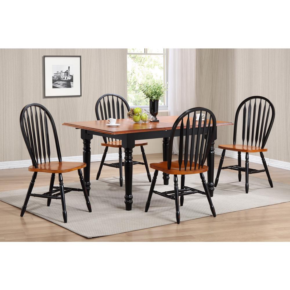 Selections 5 Piece 60" Rectangular Extendable Dining Set. Picture 2
