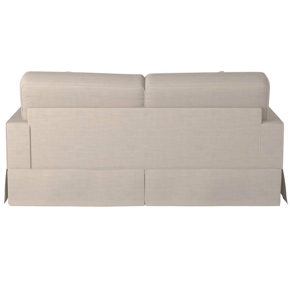 Americana Box Cushion Track Arm Slipcovered Sofa. Picture 2