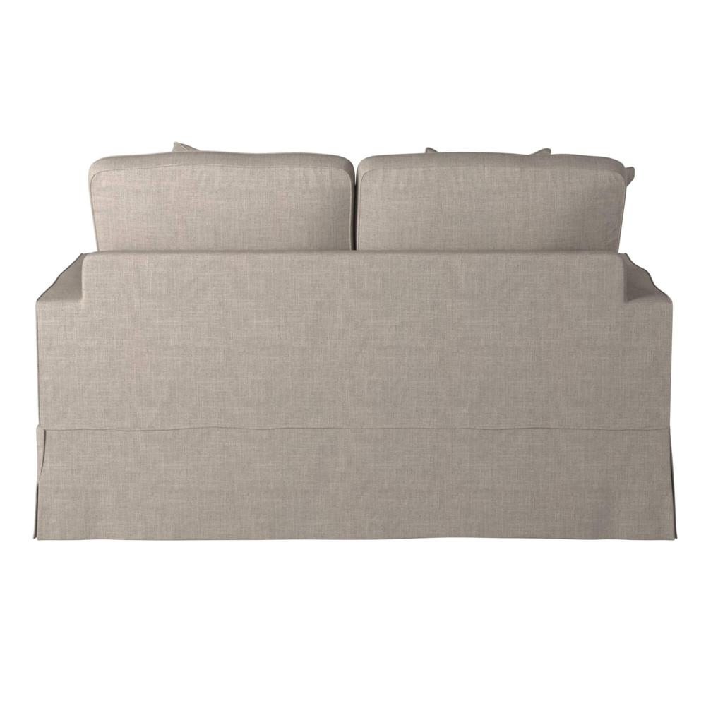 Sunset Trading Americana Slipcover for Box Cushion Track Arm Loveseat | Light Gray. Picture 3