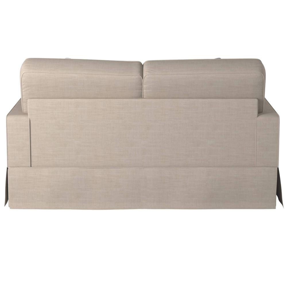 Sunset Trading Americana Slipcover for Box Cushion Track Arm Loveseat | Linen. Picture 2