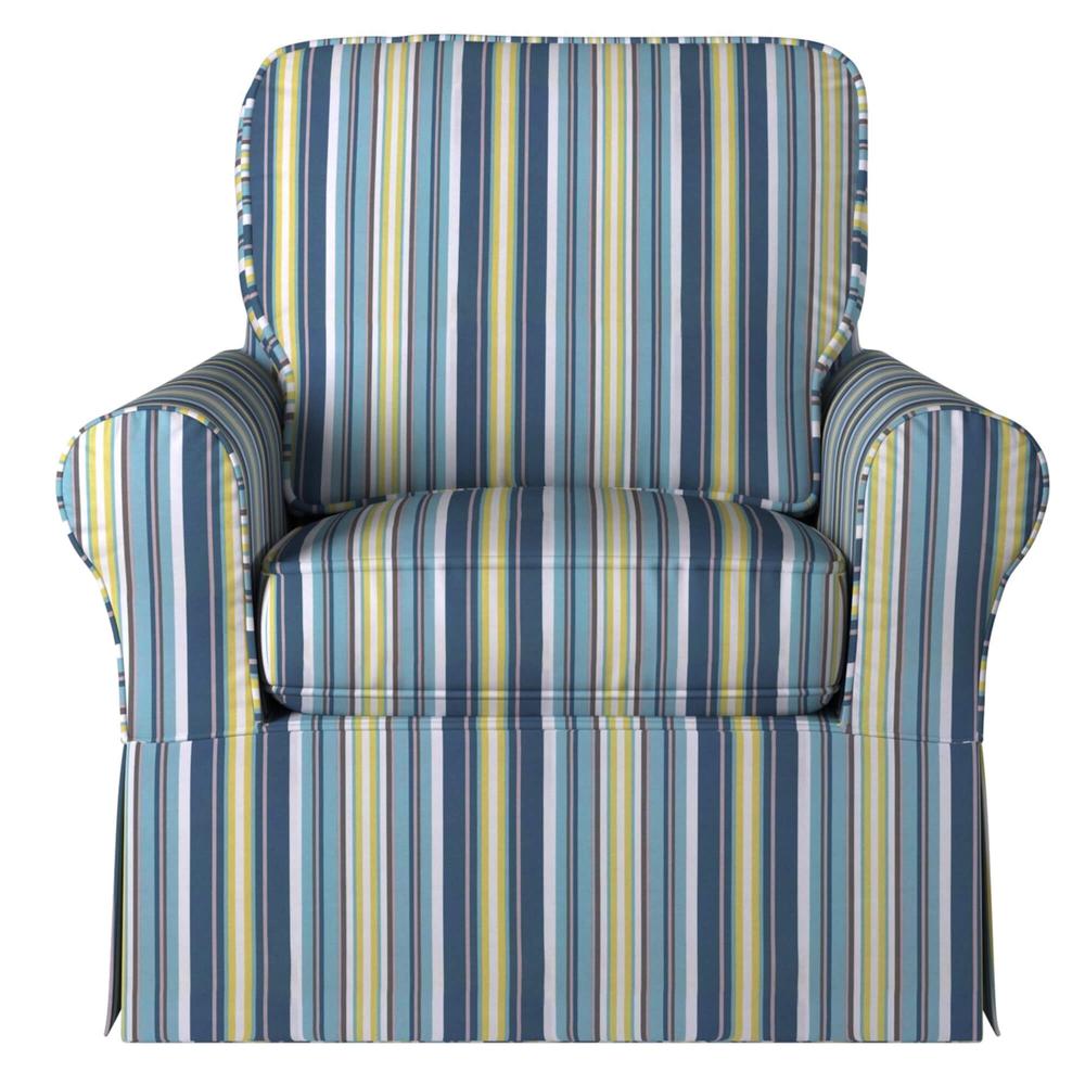 Horizon Slipcovered Swivel Rocking Chair. Picture 4