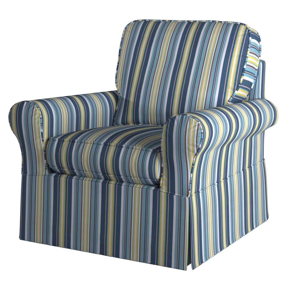 Horizon Slipcovered Swivel Rocking Chair. Picture 2