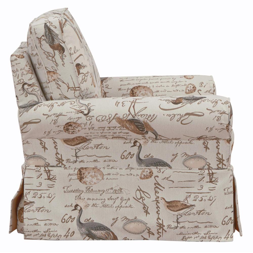Sunset Trading Horizon Slipcover Box Cushion Chair | Bird Script. Picture 2