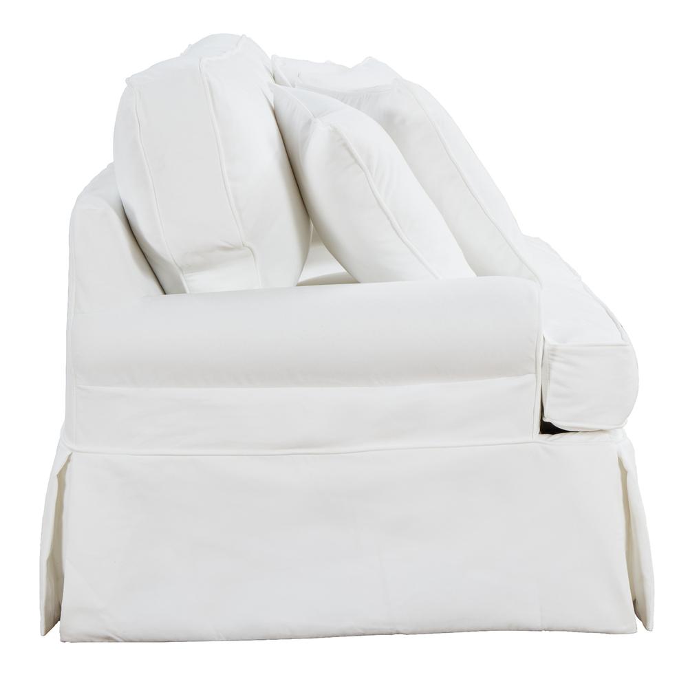 Sunset Trading Horizon T-Cushion Slipcovered Sofa | Warm White. Picture 2