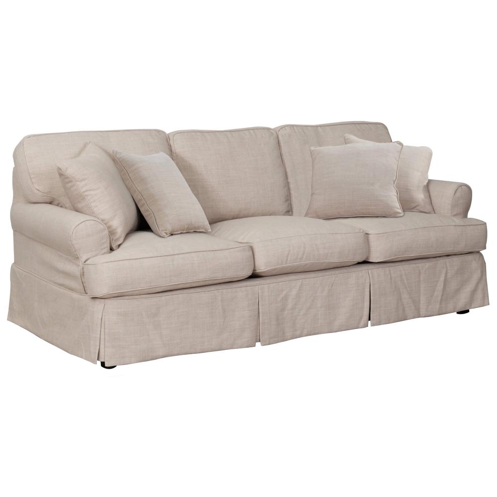 Horizon T-Cushion Slipcovered Sofa. Picture 1