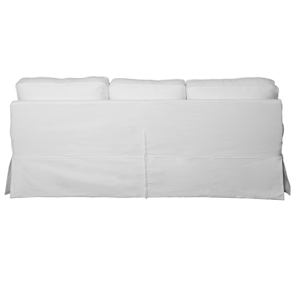 Sunset Trading Horizon Slipcover for T-Cushion Sofa | Stain Resistant Performance Fabric | White. Picture 2