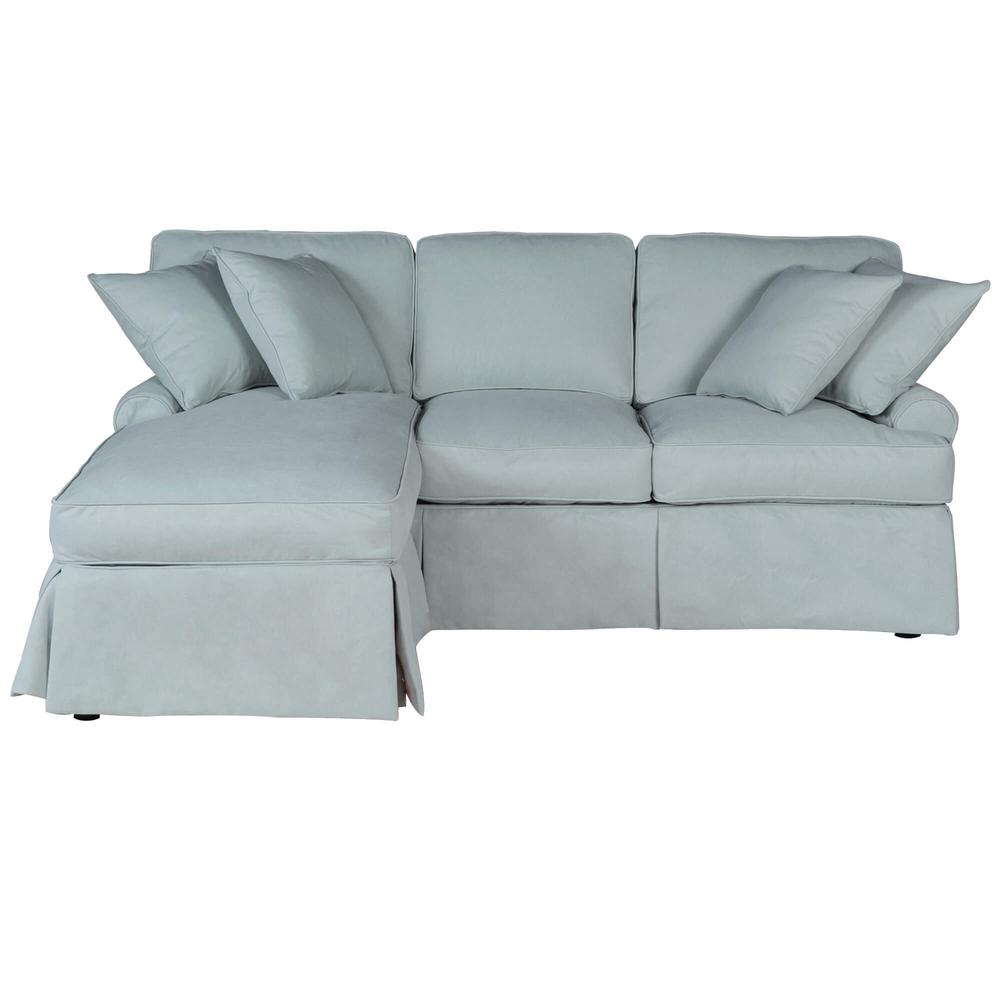 Horizon Slipcovered Sleeper Sofa with Reversible Chaise. Picture 3