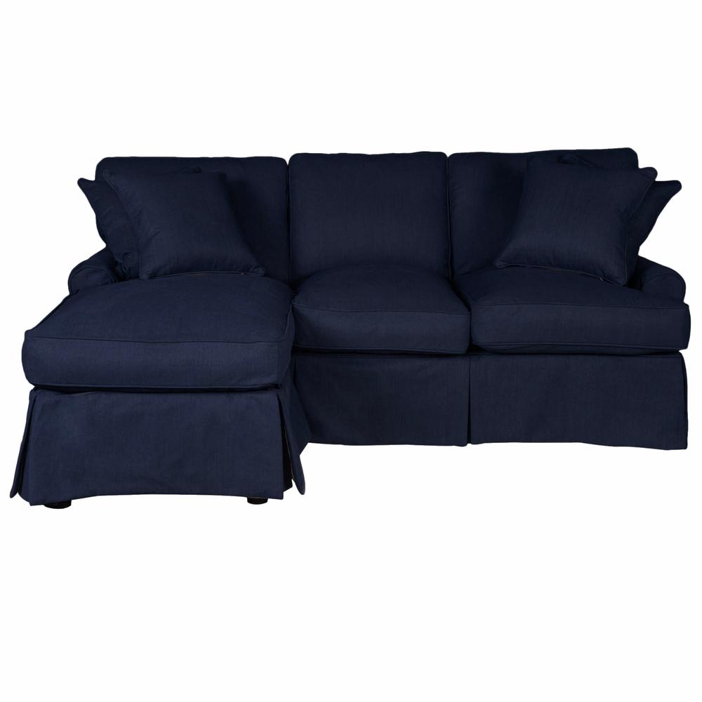Horizon Slipcovered Sleeper Sofa with Reversible Chaise. Picture 4