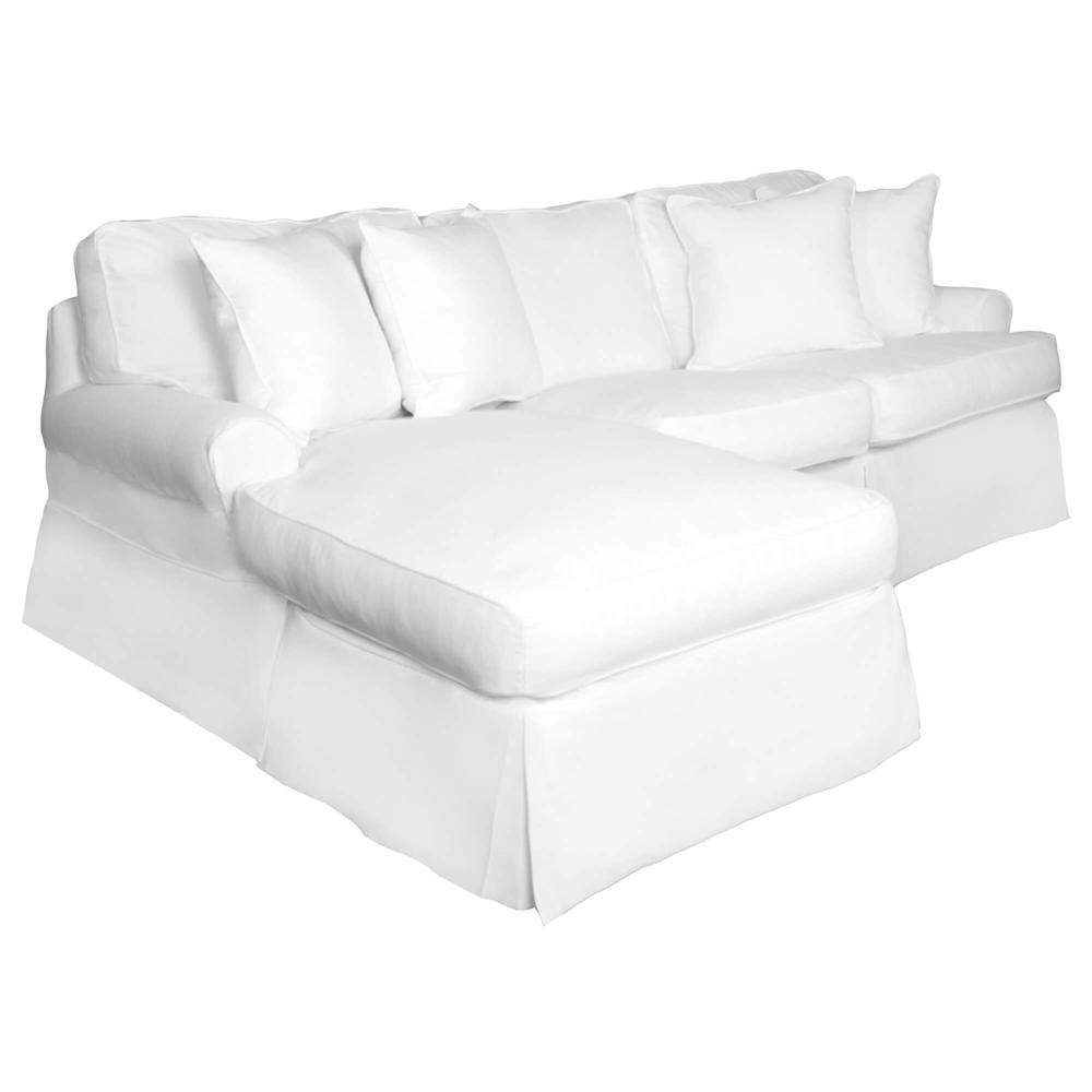 Horizon Slipcovered Sleeper Sofa with Reversible Chaise. Picture 2