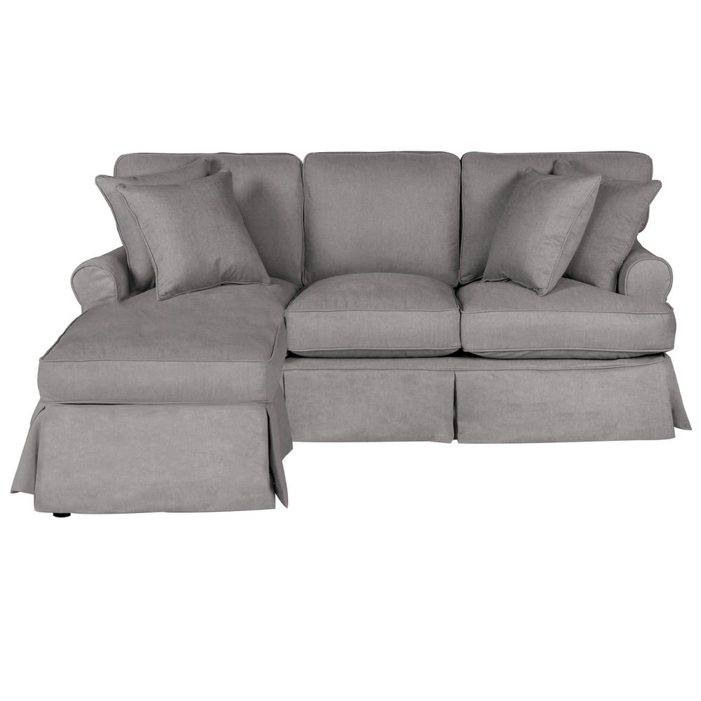 Horizon Slipcovered Sleeper Sofa with Reversible Chaise. Picture 5