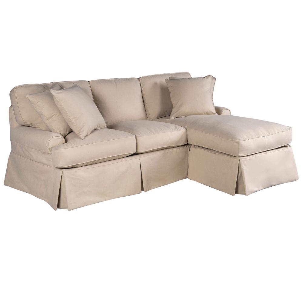 Horizon Replacement Slipcover Only for T-Cushion Sectional Sofa with Chaise. Picture 4