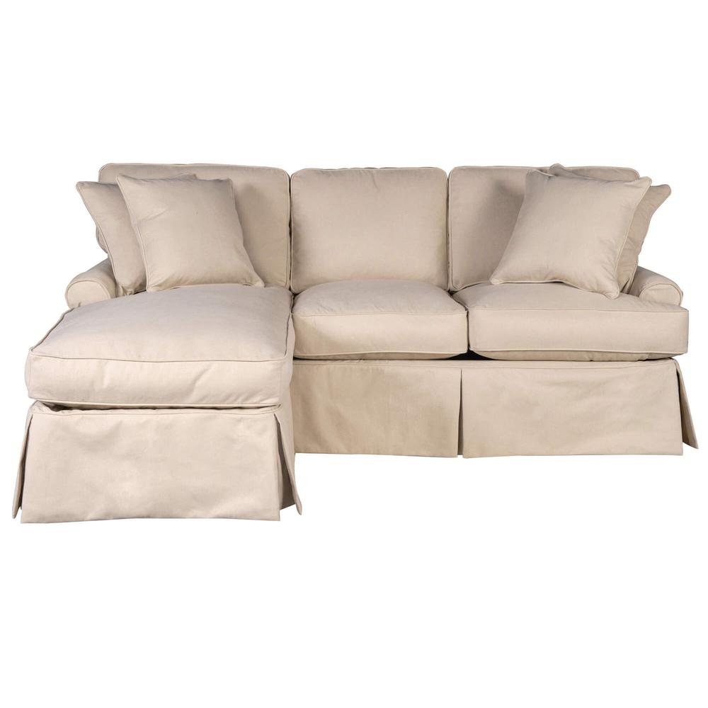 Horizon Replacement Slipcover Only for T-Cushion Sectional Sofa with Chaise. Picture 2