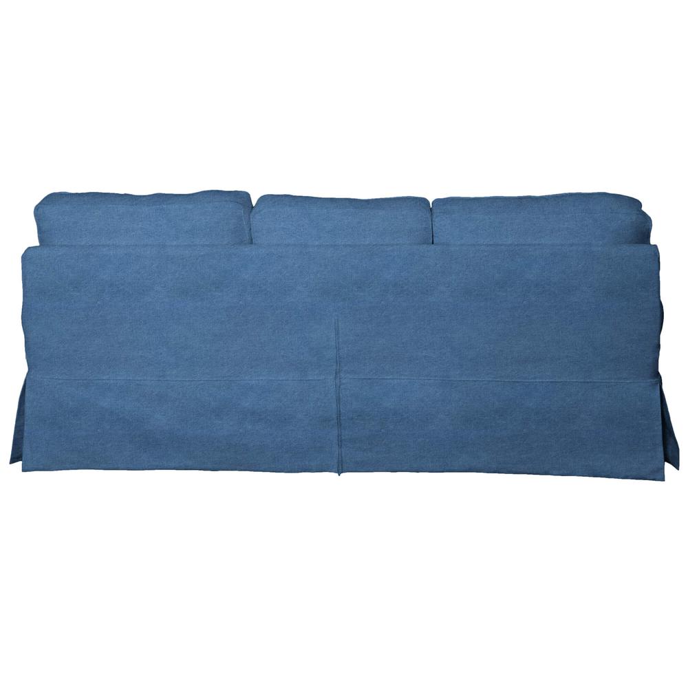 Sunset Trading Horizon Slipcover for T-Cushion Sectional Sofa with Chaise | Indigo Blue. Picture 3