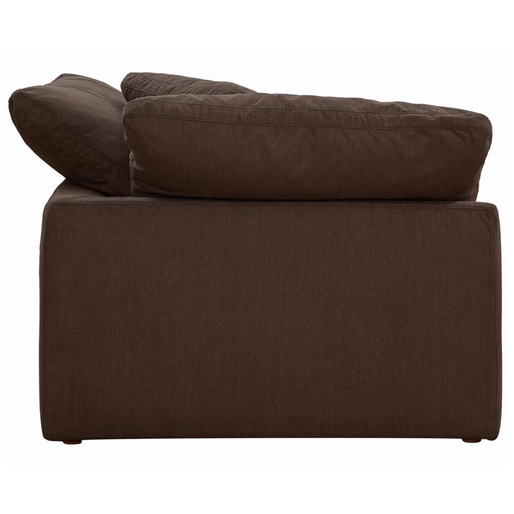 Sunset Trading Cloud Puff Slipcover for 44" Modular Arm Chair | Stain Resistant Performance Fabric | Brown. Picture 3