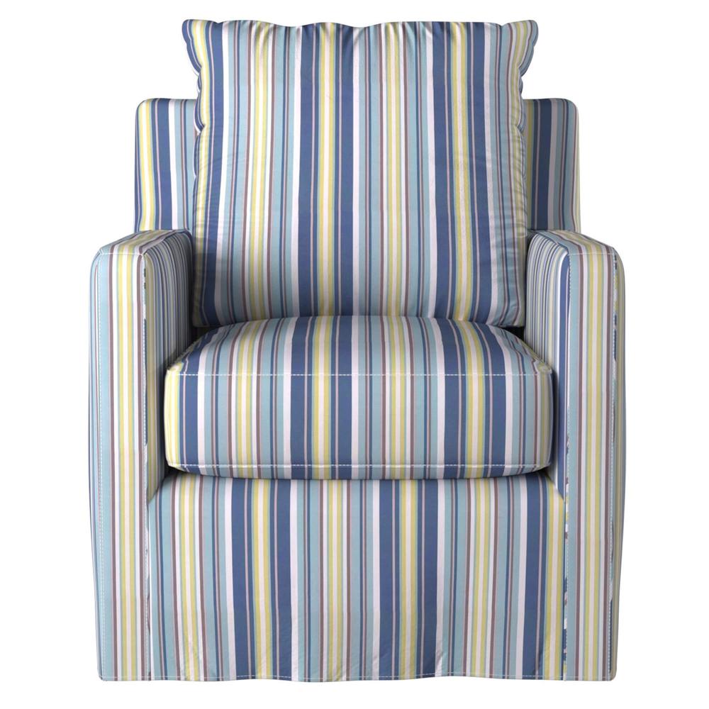 Seaside Beach Striped Swivel Chair. Picture 4