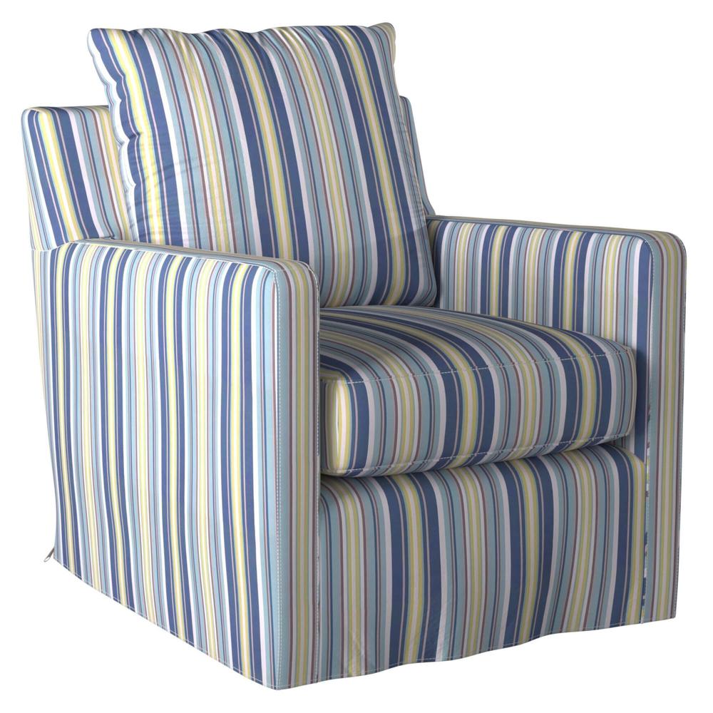 Seaside Beach Striped Swivel Chair. Picture 1