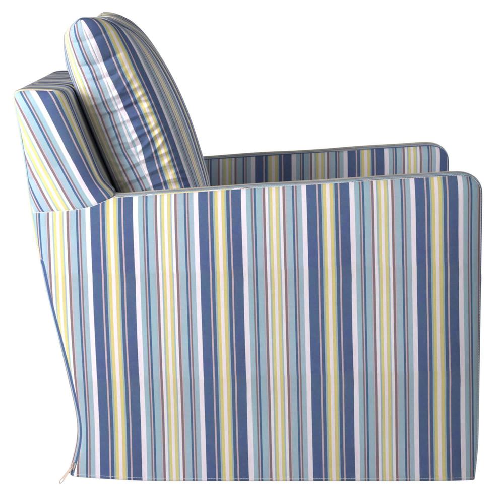 Seaside Beach Striped Swivel Chair. Picture 2
