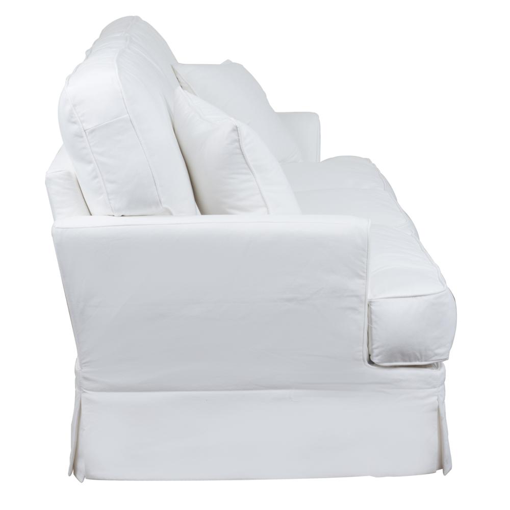 Sunset Trading Ariana Slipcovered Sofa | Stain Resistant Performance Fabric | White. Picture 2