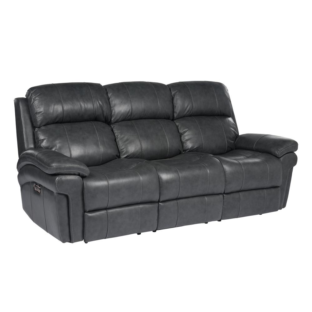 Sunset Trading Luxe Leather Reclining Sofa with Power Headrest. Picture 4