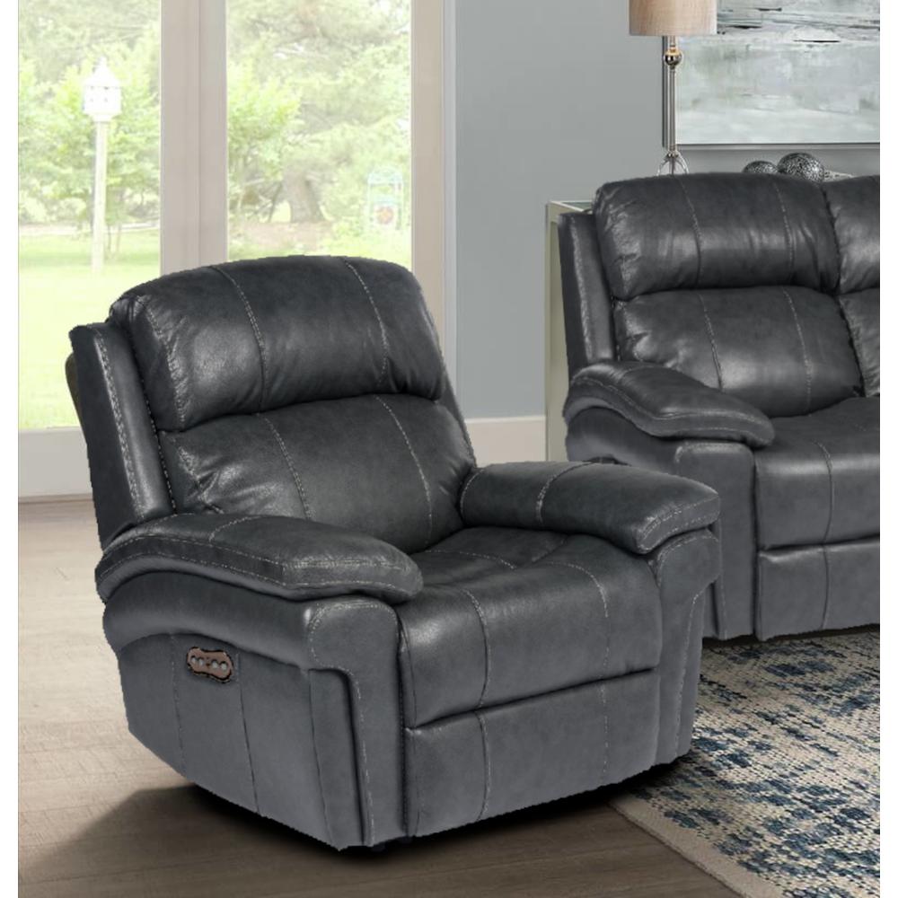 Luxe Leather Power Reclining Chair. Picture 4