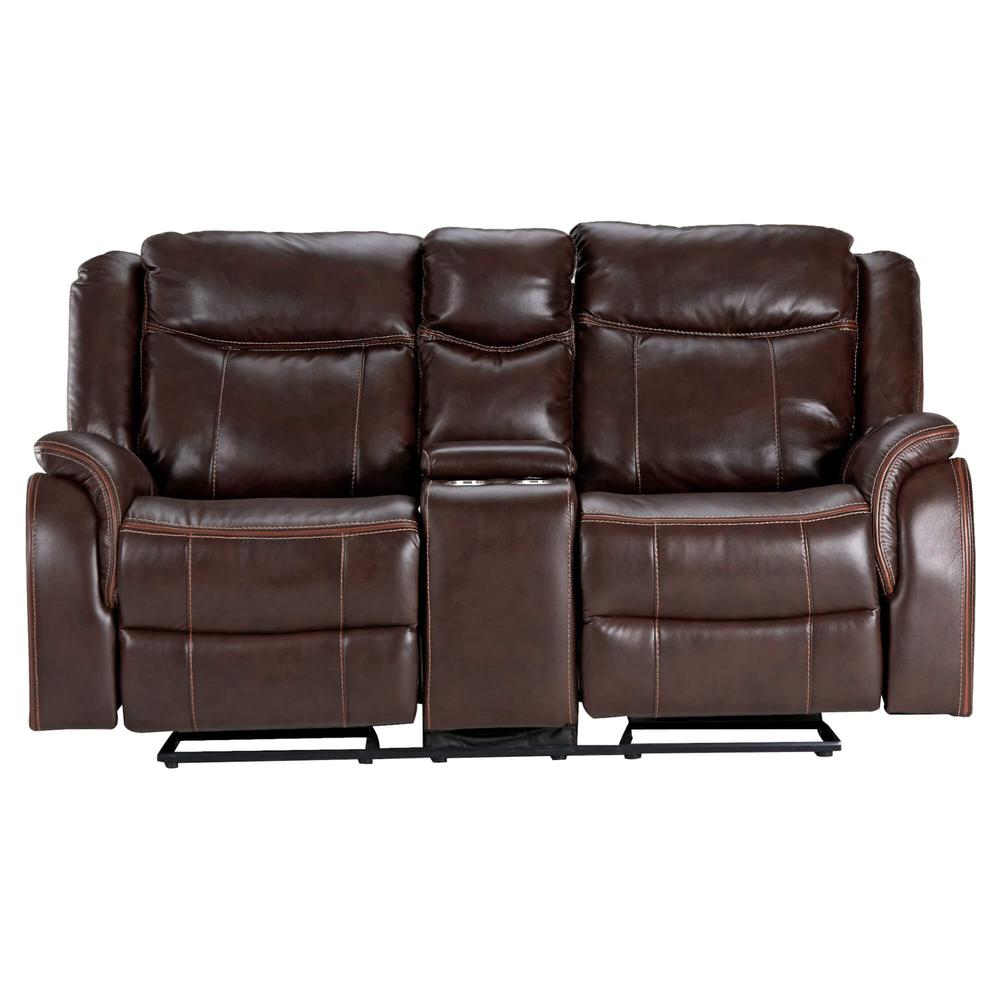 Avant 76" Wide Dual Reclining Rocking Loveseat with Console. Picture 3