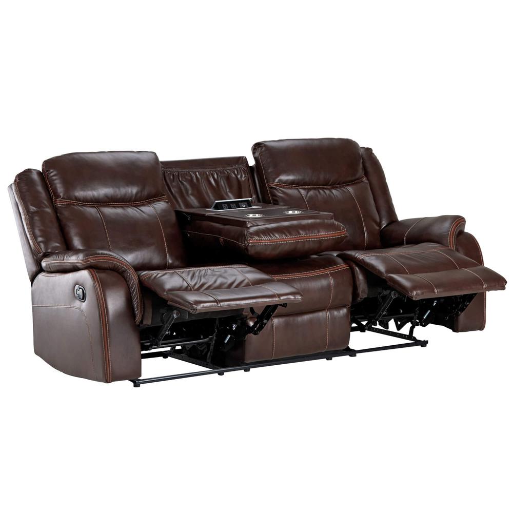 Avant 86" Wide Dual Reclining Sofa with Drop Down Console. Picture 1