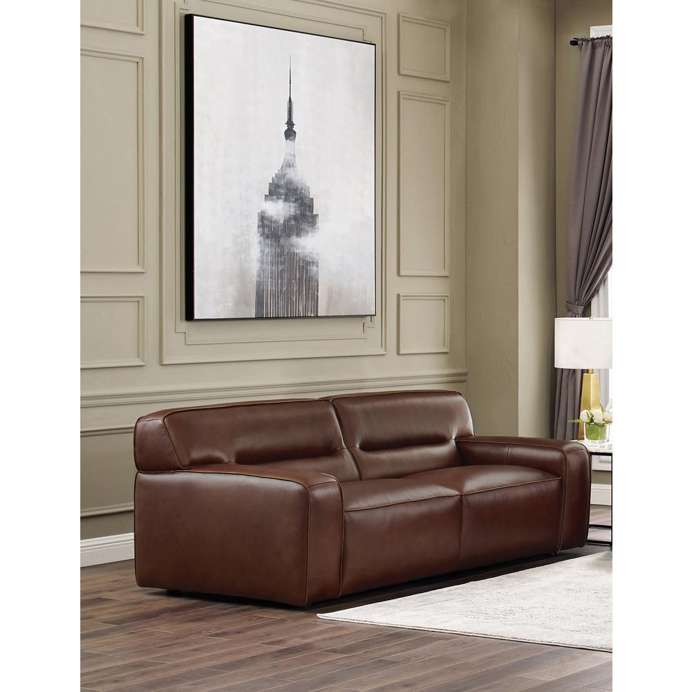 Milan Leather Loveseat. Picture 5