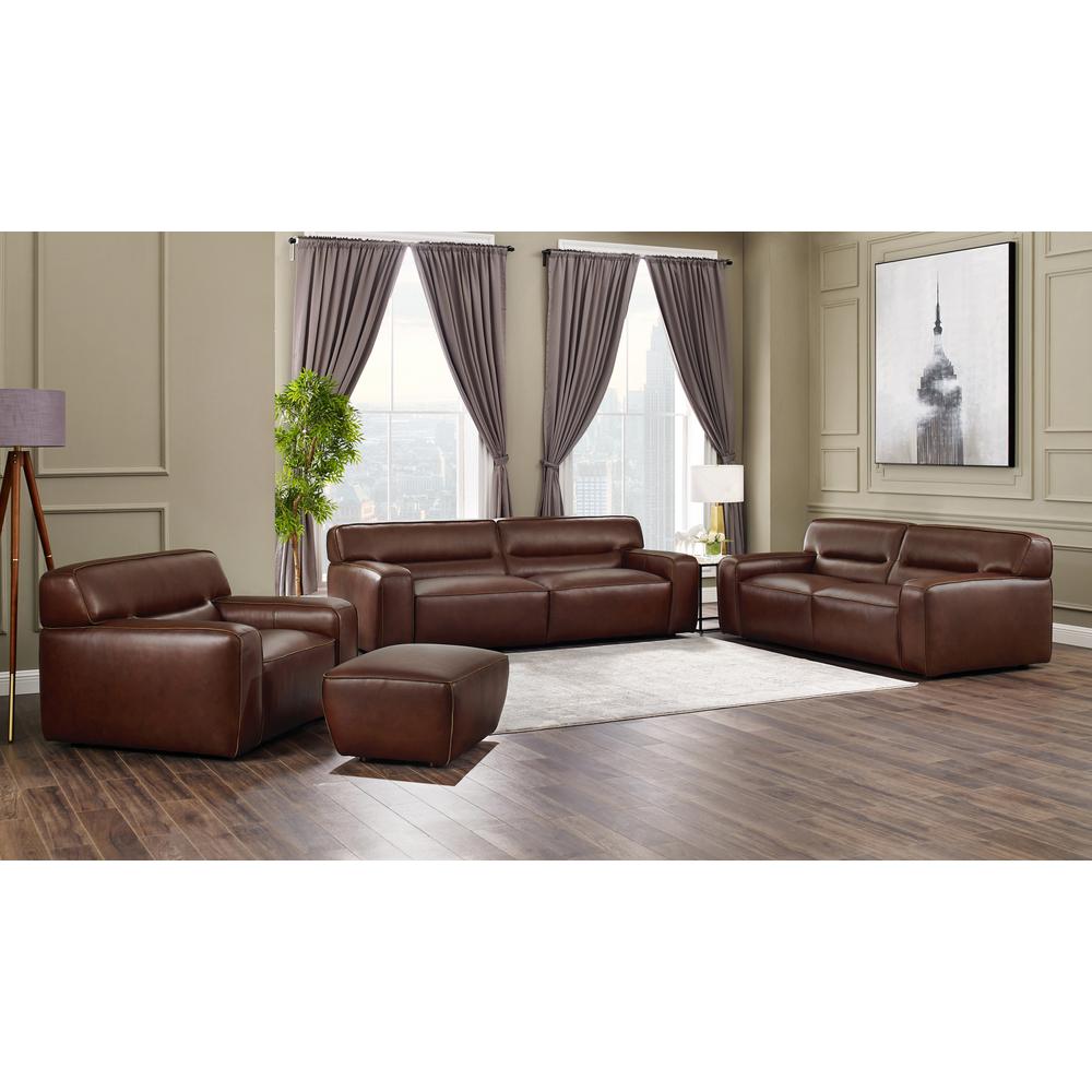 Milan Leather Loveseat. Picture 9