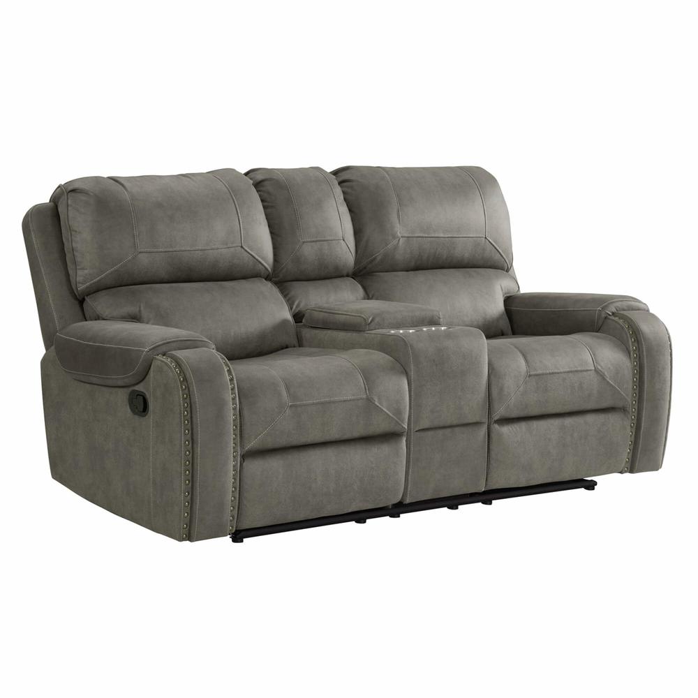 Calvin 78" Wide Dual Reclining Loveseat with Storage Console. Picture 5