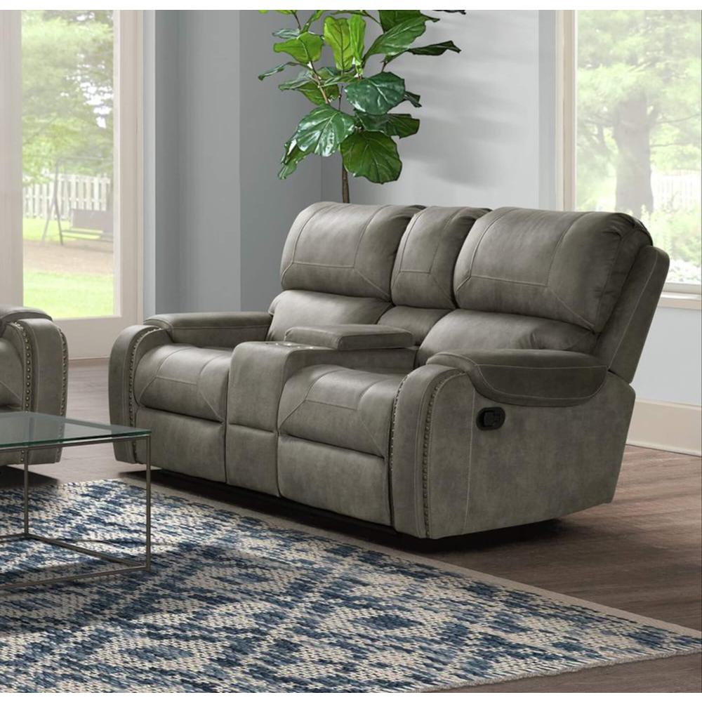 Calvin 78" Wide Dual Reclining Loveseat with Storage Console. Picture 4
