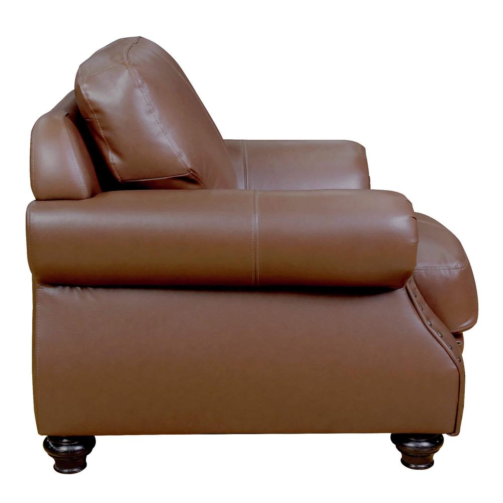 Charleston 42" Wide Top Grain Leather Armchair. Picture 4