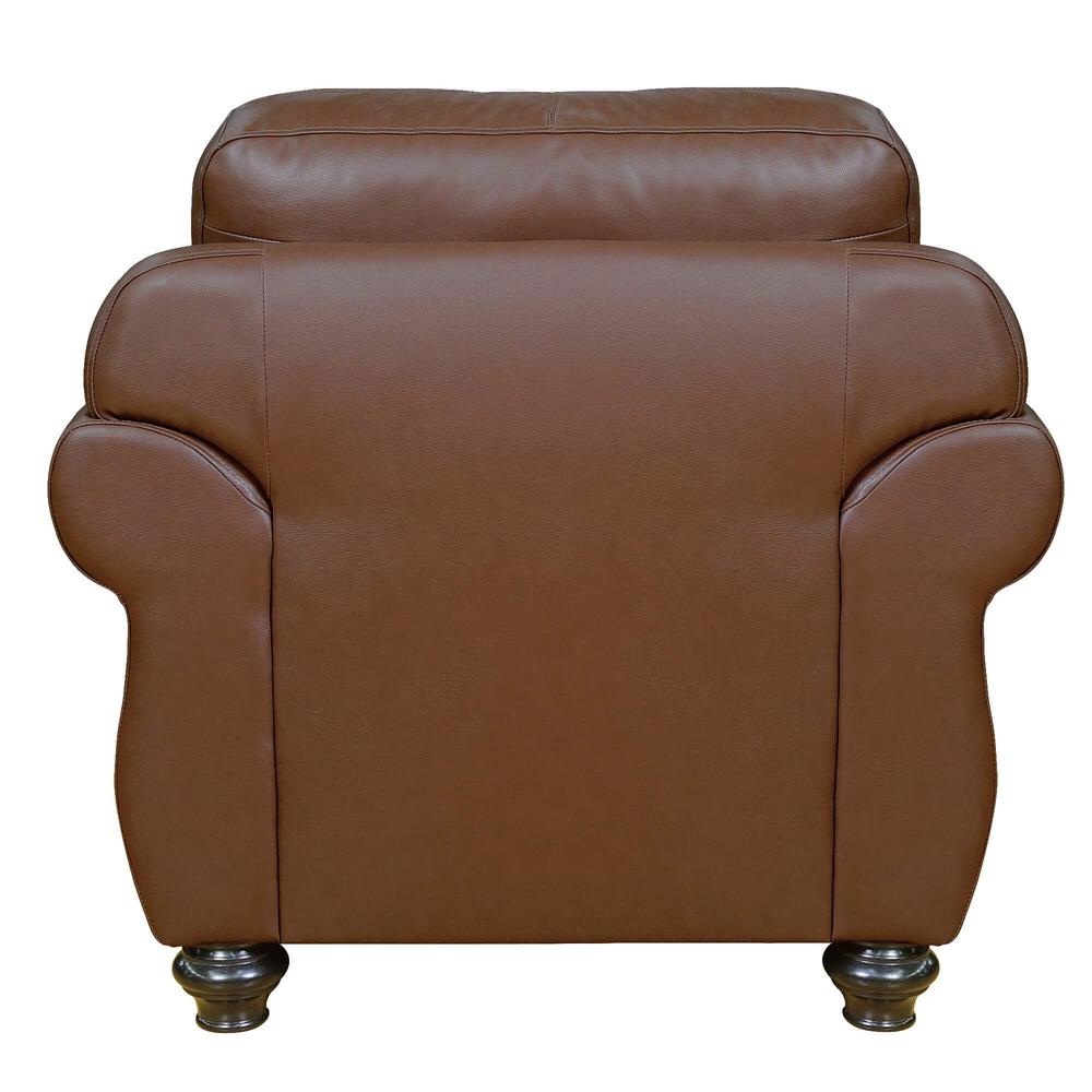 Charleston 42" Wide Top Grain Leather Armchair. Picture 5