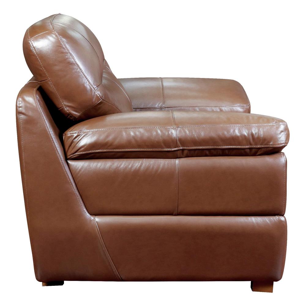 Jayson 49" Wide Top Grain Leather Armchair. Picture 2