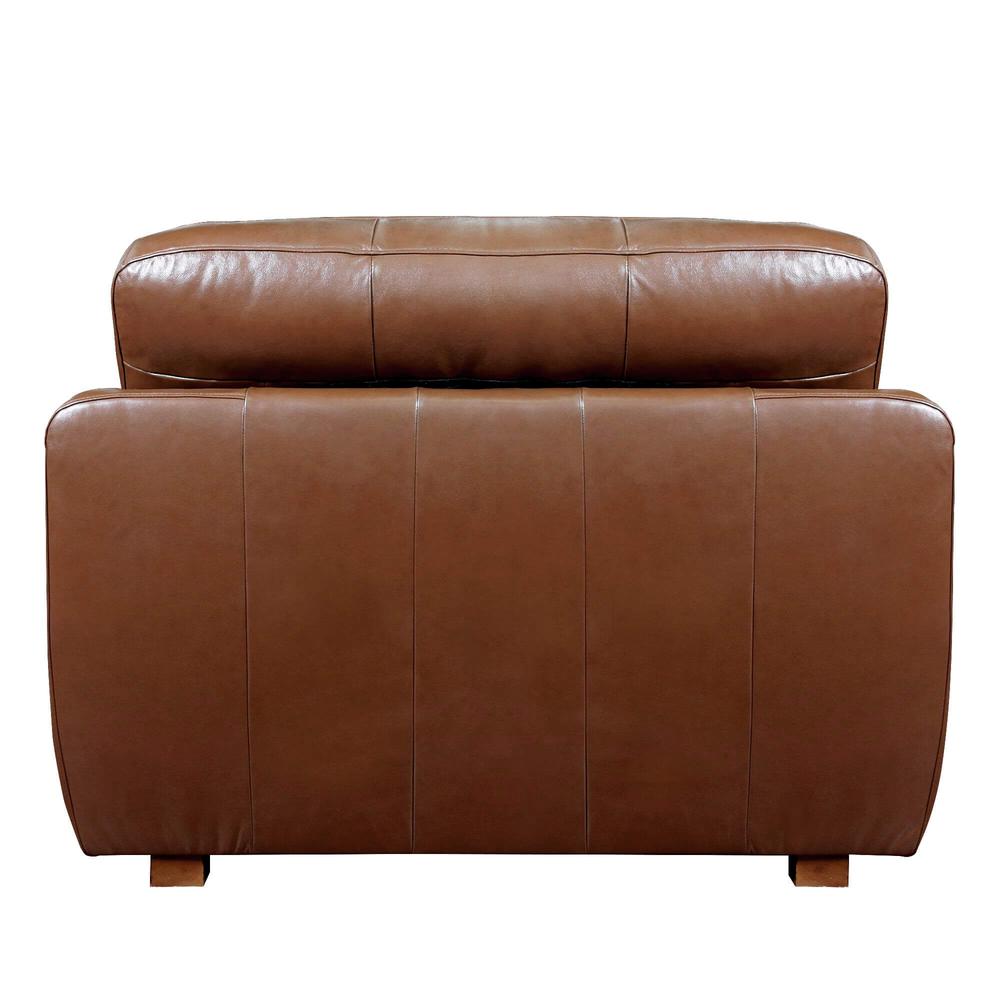 Jayson 49" Wide Top Grain Leather Armchair. Picture 3