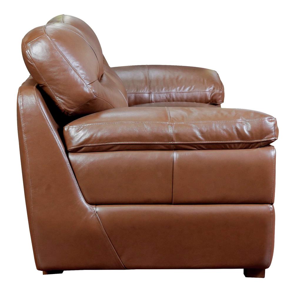 Jayson 73" Wide Top Grain Leather Loveseat. Picture 2