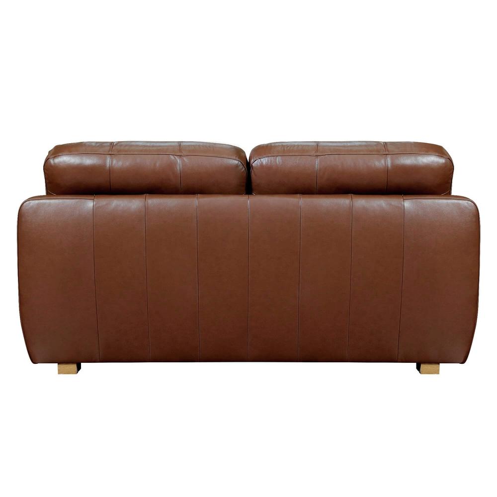 Jayson 73" Wide Top Grain Leather Loveseat. Picture 3