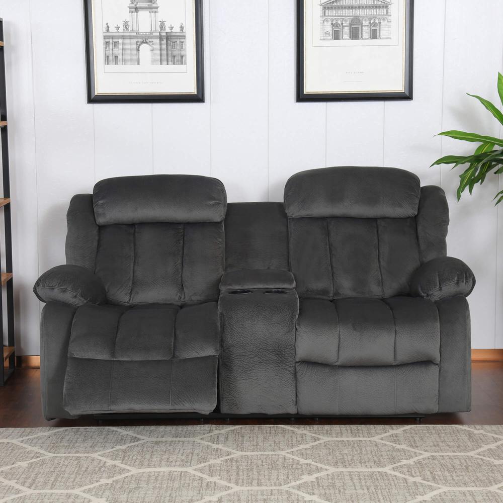Sunset Trading Madison Reclining Loveseat with Console. Picture 3