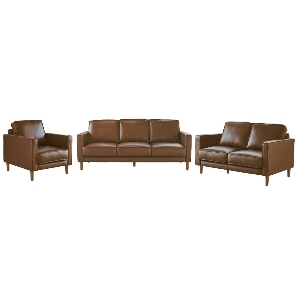 Prelude 3 Piece Top Grain Leather Living Room Set. Picture 7