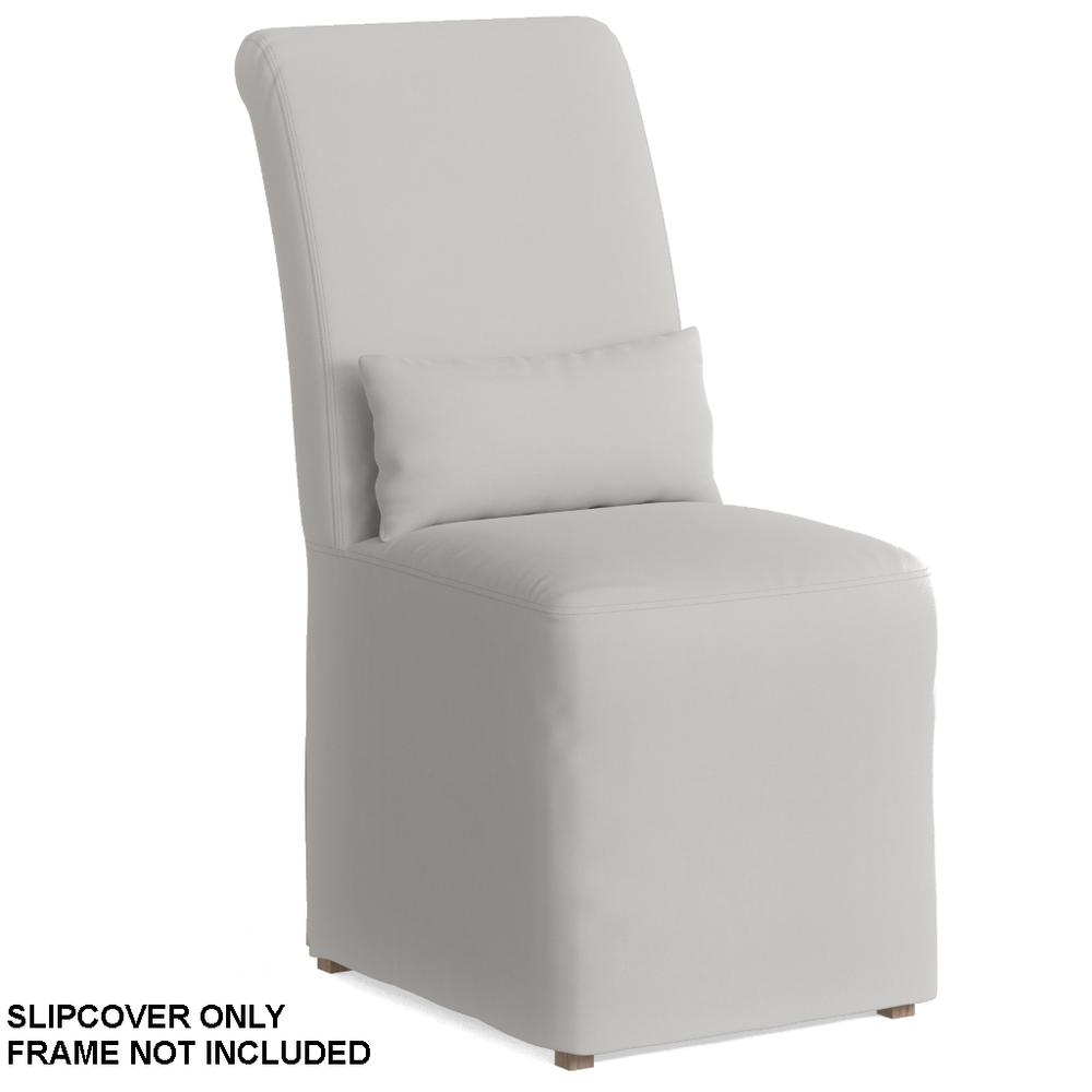Sunset Trading Newport Slipcover Only for Dining Chair | Stain Resistant Performance Fabric | White. The main picture.