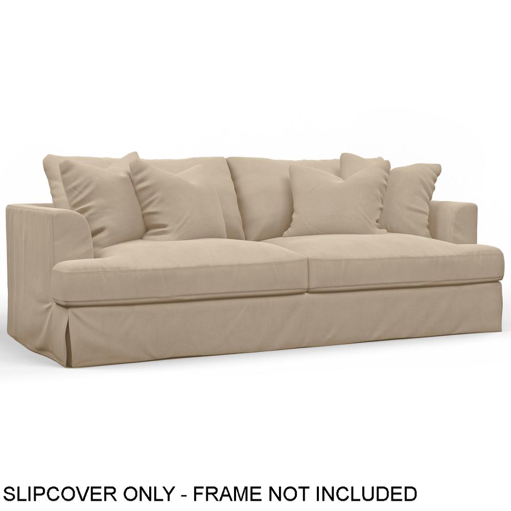 Newport Replacement Slipcover Only for Recessed Fin Arm 94" Sofa. Picture 2