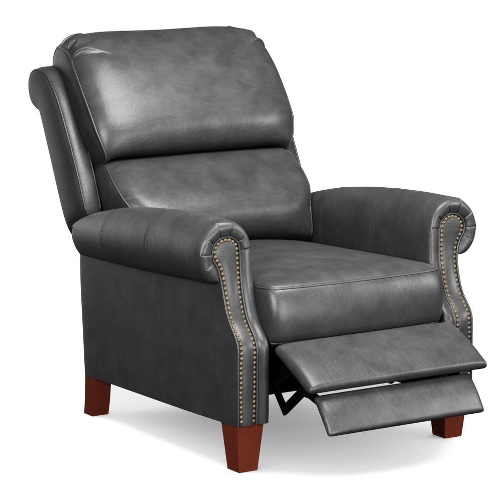 Alexander Pushback Leather Recliner. Picture 1