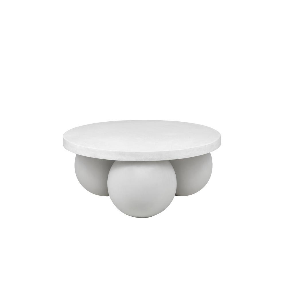 Dani Round Coffee Table Small In Ivory Concrete. Picture 1