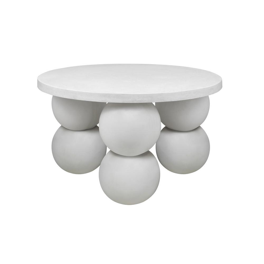 Dani Round Entryway Table Medium in Ivory Concrete. Picture 1