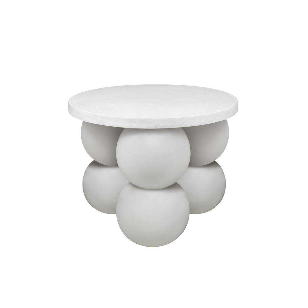 Dani Round Side Table Small in Ivory Concrete. Picture 1