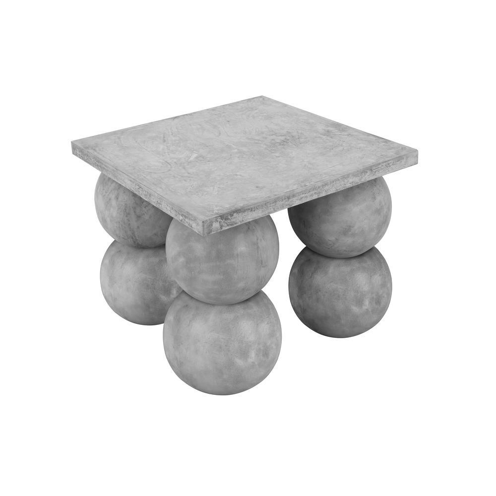 Dani Square Side Table Small in Light Grey Concrete. Picture 1