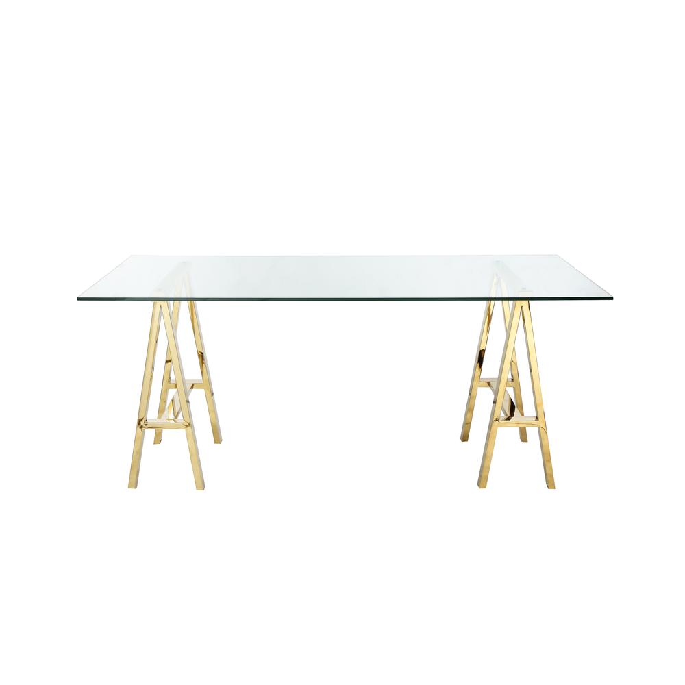 Archer Dining Table Large Gold. Picture 4