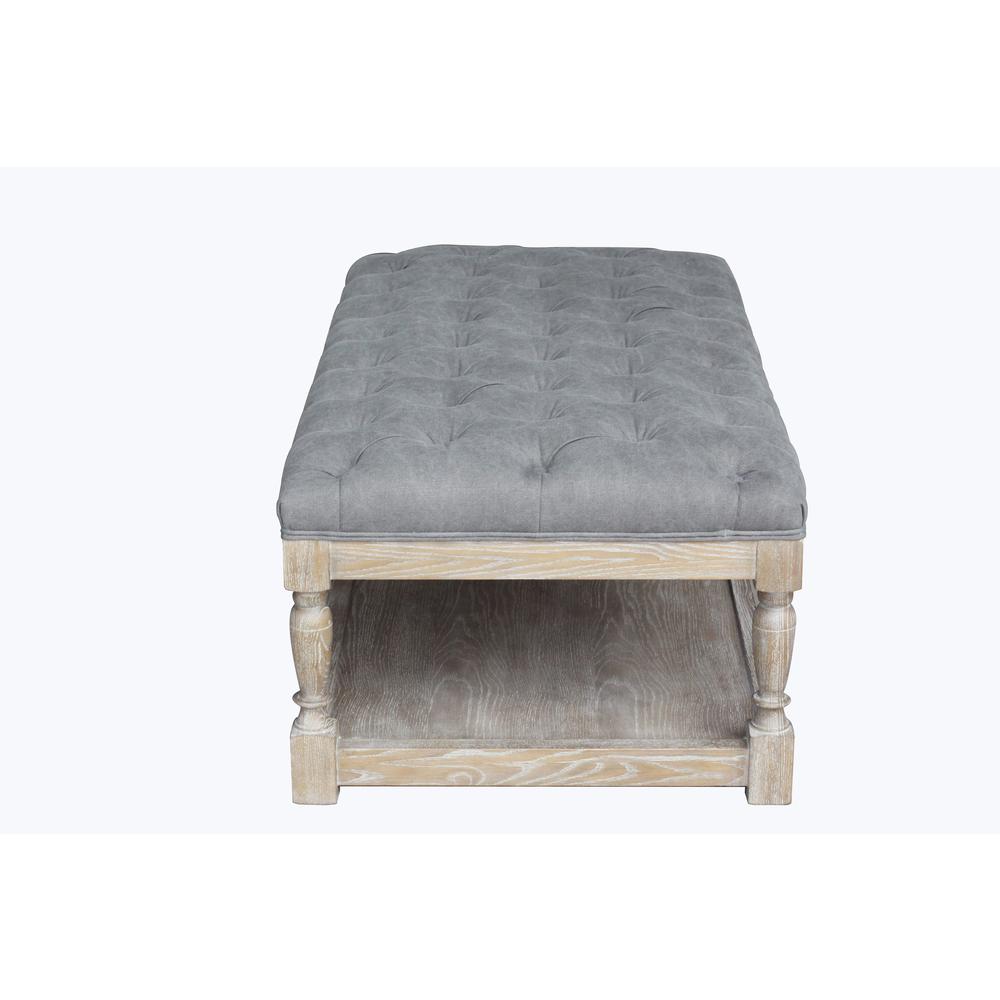 Apollo Rectangular Bench Frost Grey. Picture 3